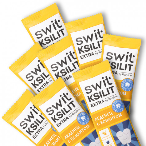 Леденцы на палочке Swit by Revyline Ksilit Extra Черника, 8 шт.